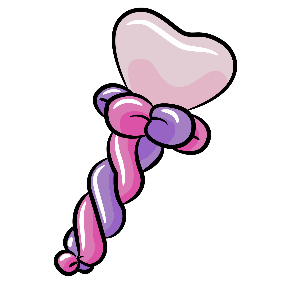 Heart balloon wand
