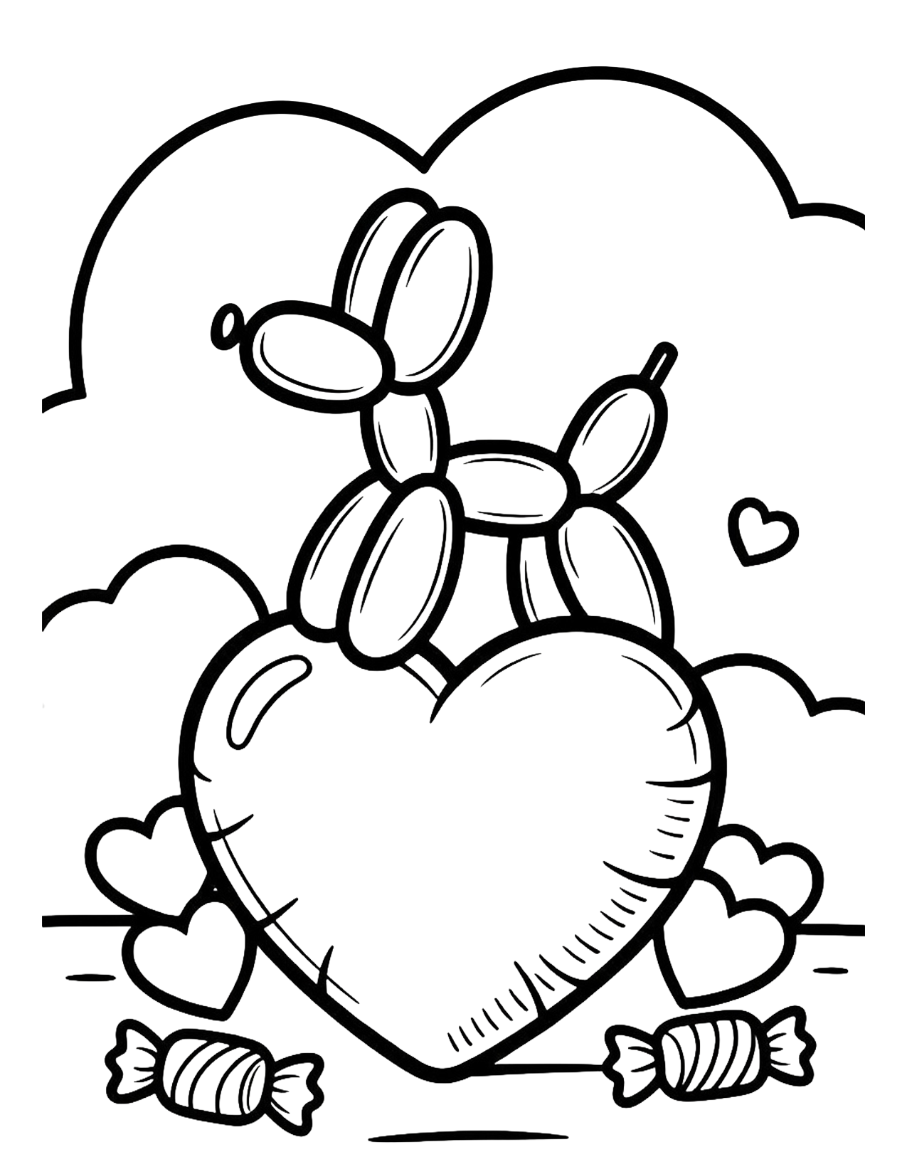 Valentine coloring page