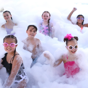 gender reveal foam party